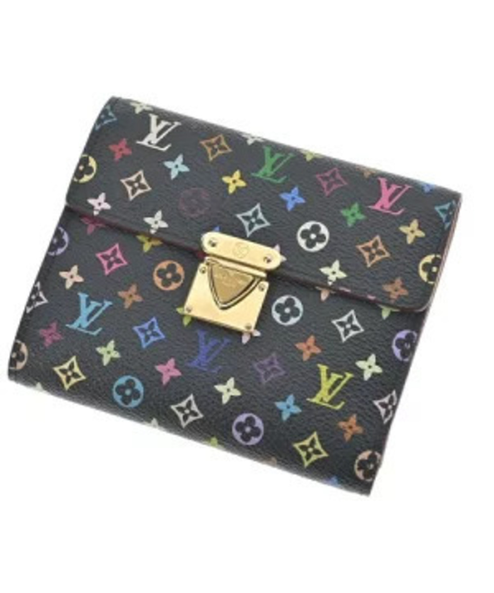 Louis Vuitton Wallet coin case Wallet Black Blue Yellow All over Clothing